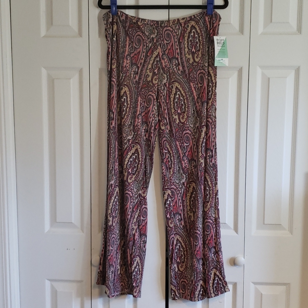 Honey and Lace Palazzo Pants Wideleg Large NWT